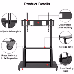 Techly Supporto da pavimento TV 55-100" - Vista aggiuntiva 7