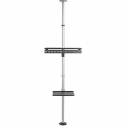 Techly Supporto da pavimento soffitto TV, 94 cm (37"), 177,8 cm (70"), 30 kg, 200 x 200 mm, 600 x 400 mm, Argento