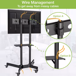 Techly Trolley da Pavimento con Mensola per TV LCD/LED/Plasma 37-70" - Vista aggiuntiva 6