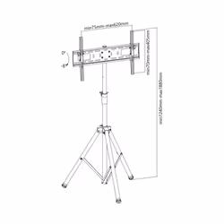Techly Universal Floor Stand Tripod for TV 37-70"