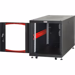 Techly I-CASE SVR-I128BK rack 12U Rack indipendenti Nero - Vista aggiuntiva 4