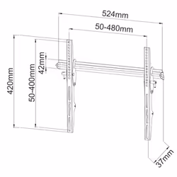 Techly ICA-PLB-133MTY 139,7 cm (55") Nero