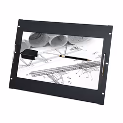Techly I-CASE MONI-185BK, Monitor per scaffale, Nero, 8U, 19", 47 cm (18.5"), 1920 x 1080 Pixel