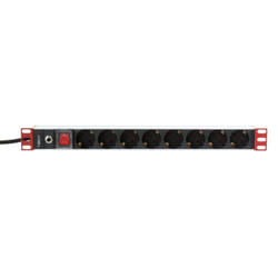 Techly Multipresa per Rack 19" 8 Uscite Spina Schuko