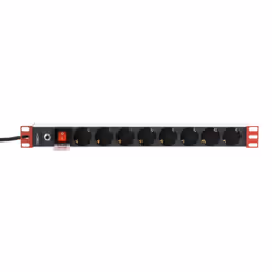 Techly Multipresa per Rack 19" 8 Uscite Spina Schuko