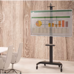 Techly Supporto a pavimento per TV con altezza regolabile, in acciaio, per TV da 60'' a 100''