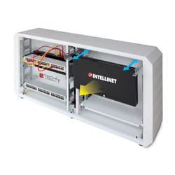Techly Armadio rack 19" Ghost con porta cieca Bianco