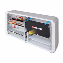 Techly Armadio rack 19" Ghost con porta grigliata Bianco, Rack indipendenti, 20U, Lucchetti, Piedini regolabili, 31,4 kg, Bia ...