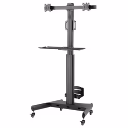 Techly Trolley da Pavimento con Mensola e Porta CPU per 2 TV LCD/LED/Plasma 13-32" - Vista aggiuntiva 5
