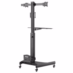 Techly Trolley da Pavimento con Mensola e Porta CPU per 2 TV LCD/LED/Plasma 13-32" - Vista aggiuntiva 7