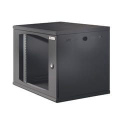 Techly Armadio Rack 19" a muro 13U sezione unica P 600mm Porta Grigliata Nero