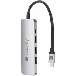 Techly Hub USB-C con HDMI 4K e PD