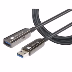 Techly Cavo USB 3.0 SuperSpeed AOC in Fibra Ottica USB A M/F 30m Nero, 30 m, USB A, USB A, USB 3.2 Gen 1 (3.1 Gen 1), 5 Gbit/ ...