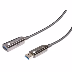 Techly Cavo USB 3.0 SuperSpeed AOC in Fibra Ottica USB A M/F 30m Nero