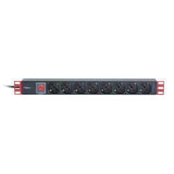 Techly Multipresa 8 Posti da Rack 19" Spina Italiana con Interruttore 1U Cavo 3m