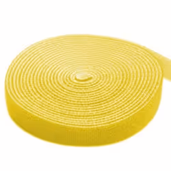Techly Rotolo di Velcro Gestione cavi Lunghezza 4m Larghezza 16mm Giallo, Supporto per fascetta, Nylon, Giallo