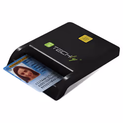 Techly Lettore/Scrittore di Smart Card USB-C™ Compatto Bianco