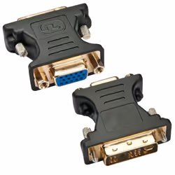 Techly Adattatore Video Analogico DVI Maschio/VGA Femmina Nero, DVI-A, VGA, Nero