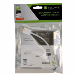 Techly Adattatore da Displayport v1.2 a HDMI 4K@60Hz Bianco