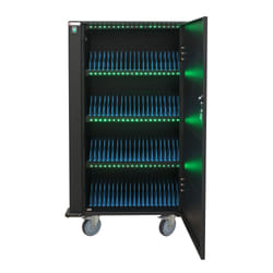 Techly Carrello Stazione di Ricarica 80 USB Notebook o Smartphone Nero
