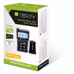Techly I-CT PRO-POECK tester per cavo di rete Tester PoE Nero, Grigio
