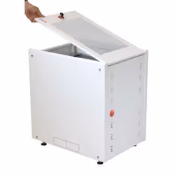 Techly Armadio Rack 19" ideale per Accumulatori Fotovoltaico 8U P600mm Bianco