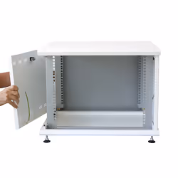 Techly Armadio Rack 19" ideale per Accumulatori Fotovoltaico 8U P600mm Bianco - Vista aggiuntiva 5
