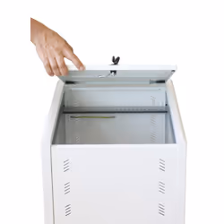 Techly Armadio Rack 19" ideale per Accumulatori Fotovoltaico 8U P600mm Bianco - Vista aggiuntiva 6