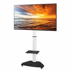 Techly Supporto a Pavimento con Mensola Trolley TV LCD/LED/Plasma 37-70" Bianco - Vista aggiuntiva 5