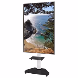 Techly Supporto a Pavimento con Mensola Trolley TV LCD/LED/Plasma 37-70" Bianco - Vista aggiuntiva 6