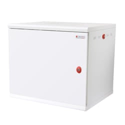 Techly Armadio Rack 19" a muro 16U sezione unica P.600mm Porta Cieca Bianco
