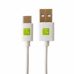 Techly ICOC MUSB20-CMAM10TW, 1 m, USB A, USB C, USB 2.0, 0,48 Gbit/s, Bianco