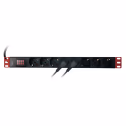 Techly I-CASE STRIP-81UM unità di distribuzione dell'energia (PDU) 8 presa(e) AC 1U Nero