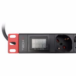 Techly I-CASE STRIP-81UM unità di distribuzione dell'energia (PDU) 8 presa(e) AC 1U Nero