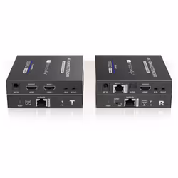 Techly IDATA-EXT-676, 3840 x 2160 Pixel, Trasmettitore e ricevitore AV, 70 m, Cablato, Nero, HDCP