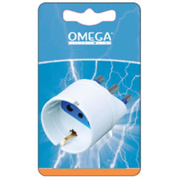 Adattatore schuko presa 10A 2P+T con spina 16A con alveoli