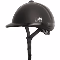 Casco da equitazione satinato con rotella posteriore regolabile Marca: Supreme Colori: blu navy, nero Taglie: S: 49-52 cm - M ...