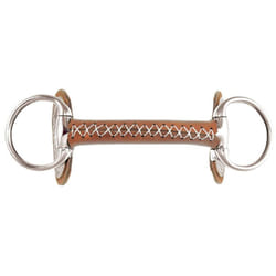Filetto ad oliva intero in inox ricoperta in cuoio spessore 21 mm: 12,5 cm
