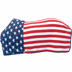 Coperta per cavalli modello Chicago in Pile antipilling nei colori della bandiera Americana Colore: bandiera Usa Misure: da 8 ...