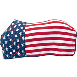 105 cm, America usa flag: Coperta per cavalli Chicago colori usa in pile antipilling con chiusura anteriore