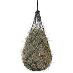 Rete per fieno in nylon lunghezza 95 cm circa e chiusura finale con anello in ferro - Verde