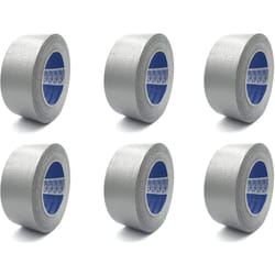 Ballarini - acit Nastro Telato Americano Grigio, confezione da 6 pezzi, 50mm x 25 metri, impermeabile, per riparazioni e fai da te, isolante