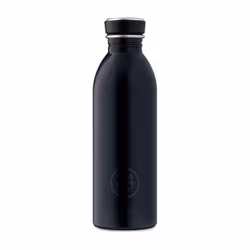 24Bottles Urban Bottle, 500 ml, Uso quotidiano, Nero, Acciaio inox, Tuxedo Black, Tappo avvitabile