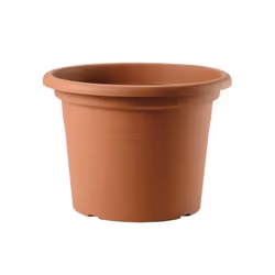 Herstera Basic Round, Vaso a cubo, Libera installazione, Plastica riciclata, Terracotta, Rotondo, Interno/esterno