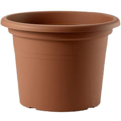 Vaso tondo in plastica "Cilindro Basic" colorato per giardino piante e fiori -60 cm / Terracotta