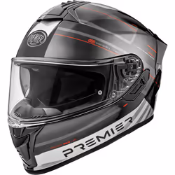 Premier Evoluzione SP 92 Casco, nero-grigio, dimensione M per uomo