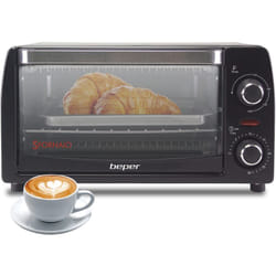 Beper - 90.882 – Fornetto Elettrico 12L, Elementi Riscaldanti al Quarzo, Temperatura Regolabile fino a 230°C, Timer Regolabile fino a 30 Minuti,
