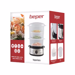 Beper BC.250 pentola a vapore 3 cestello/i Superficie piana 800 W Acciaio inox, Trasparente - Vista aggiuntiva 6
