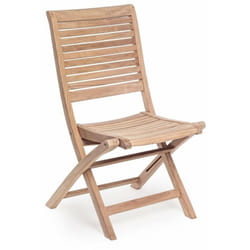 Sedia "Maryland" struttura in legno di Teak, pieghevole, per esterno da 44.5 cm -Senza braccioli
