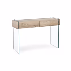 Consolle 2 cassetti moderna legno Specifiche tecniche: Top e frontali dei cassetti in Mdf rivestiti con carta melaminica effe ...